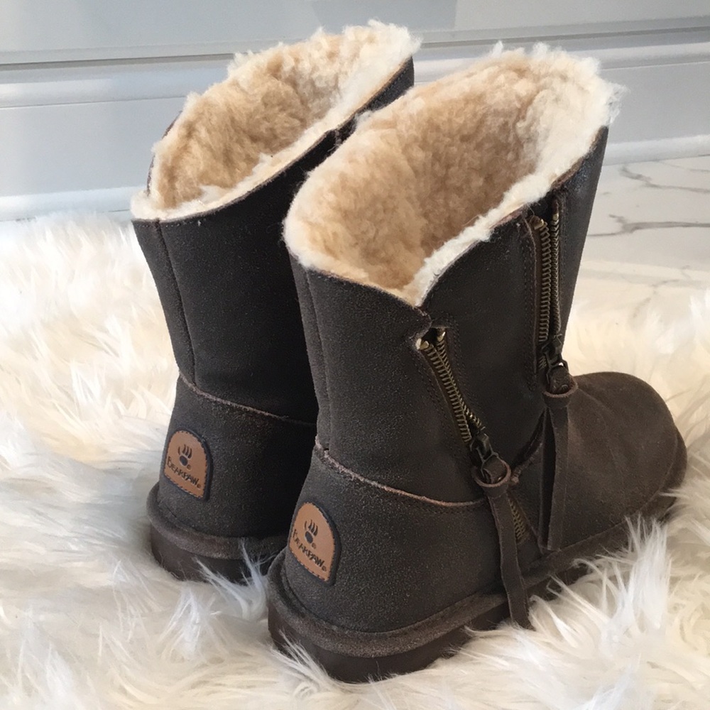 Bearpaw sheepskin booties